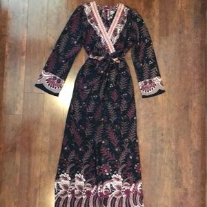 Anthropologie long sleeve jumpsuit